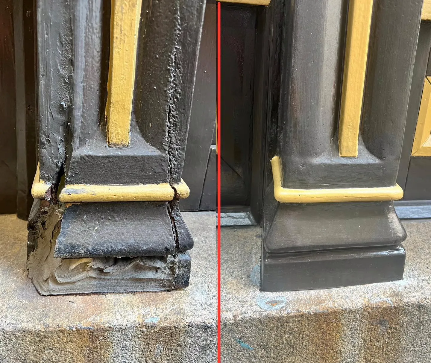 Restored historic arched wood sash window in a NYC landmark building